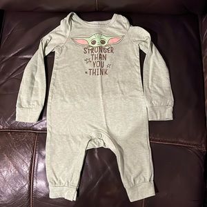 Yoda long sleeve onesie.